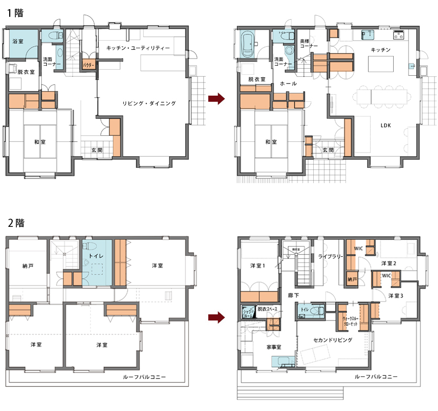 家族ひとり一人を大切にする家図面
